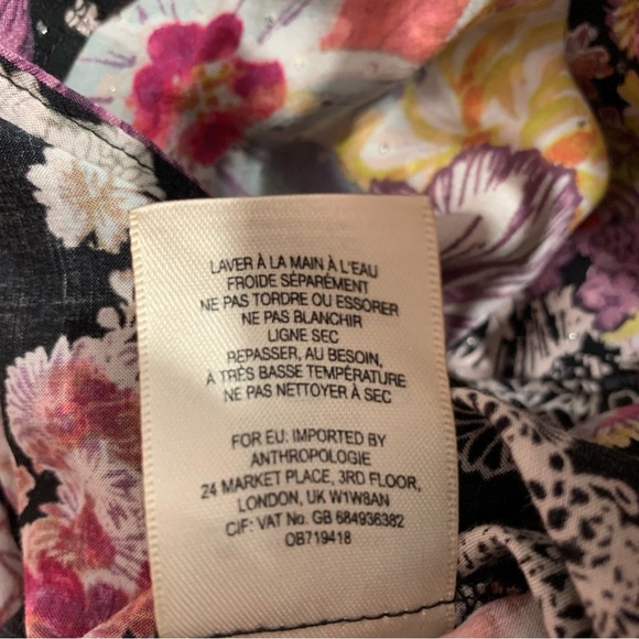 ANTHROPOLOGIE MAEVE AUTUMNAL FLORAL BUTTON-UP LONG SLEEVE TUNIC SHIRT - Picture 10 of 16